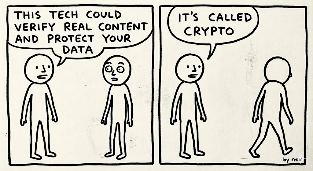 Comic about crypto tech being dismissed