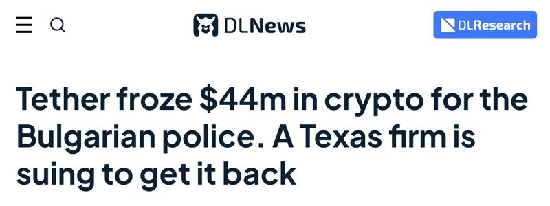 Report showing Tether froze $44 million in stablecoins via a centralised middleman
